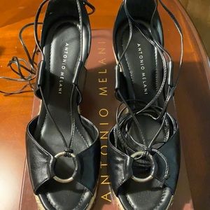 Antonio Melani Lace Up Wedge Sandals